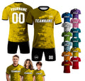 Custom Soccer Jersey for Men Women Youth Kid Team Uniform, Personalized Jersey with Team Name Logo Number, Custom Yellow Soccer Jersey