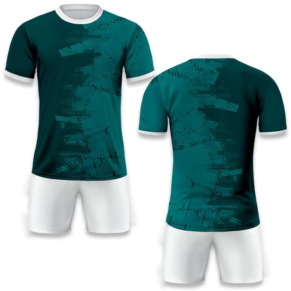 Custom Soccer Jersey for Men Women Youth Kid Team Uniform, Personalized Jersey with Team Name Logo Number, Custom Teal Blue Soccer Jersey