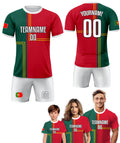 Custom Portugal Soccer Jersey for Men Women Youth Kid Uniform Shirt for Fan Player Personalized Name Number Logo National Team Soccer Jersey