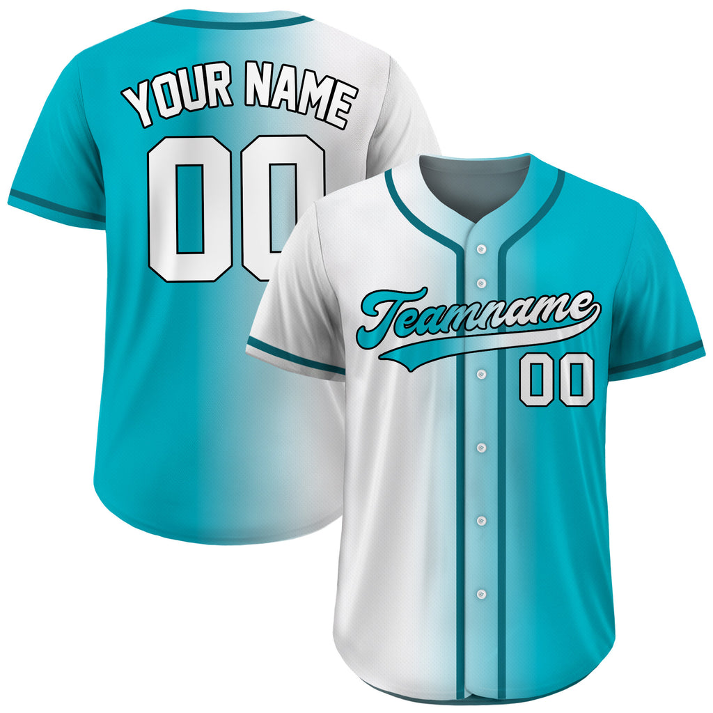 Custom Baseball Jersey Gradient with Teamname Name Number, Custom Jersey Shirt for Men Women Youth Kid, Gift for Baseball Fans Blue White