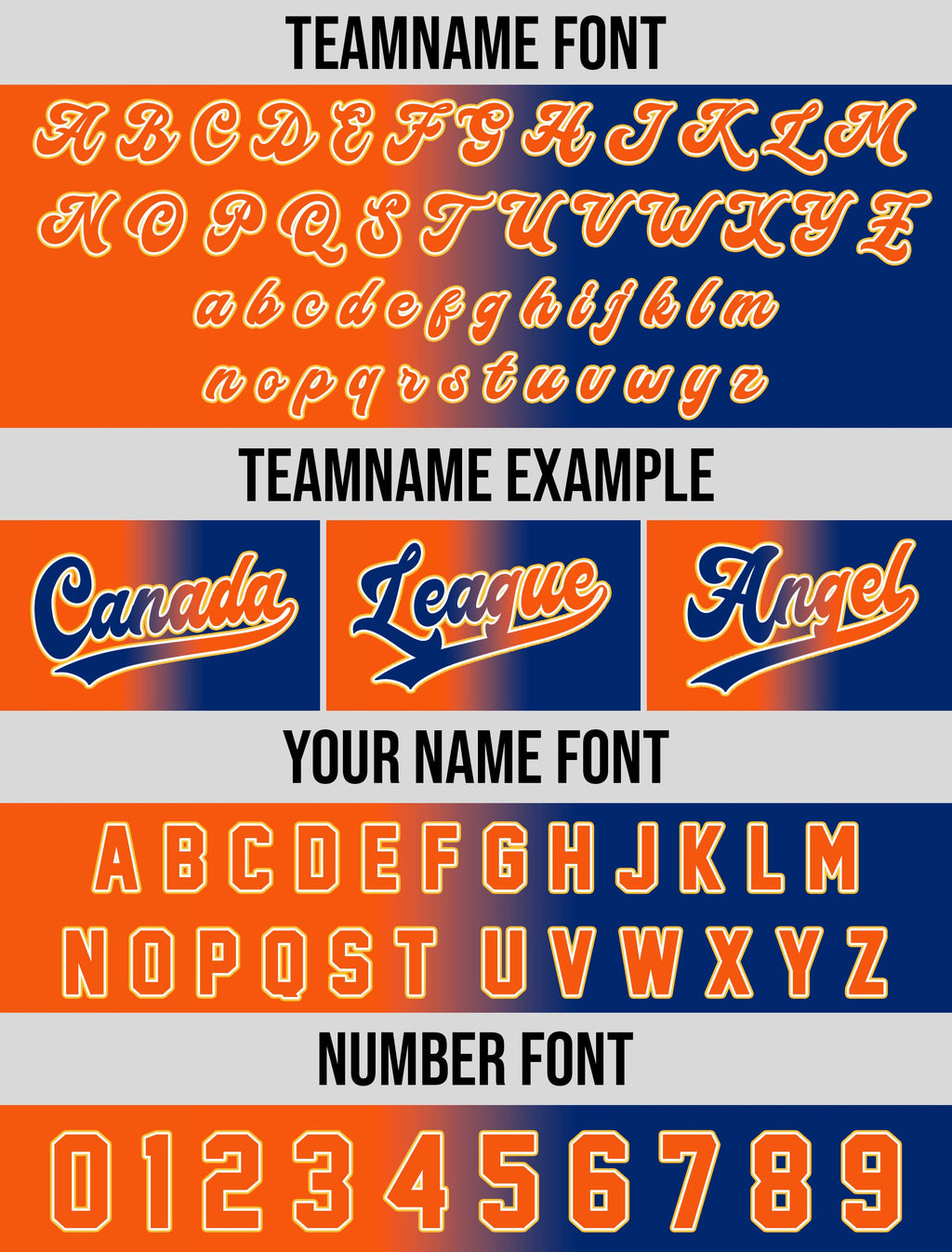 Printed Gradient Custom Baseball Jersey with Teamname Name Number, Jersey Shirt for Men Women Youth Kid Gifts for Baseball Fan Navy Orange
