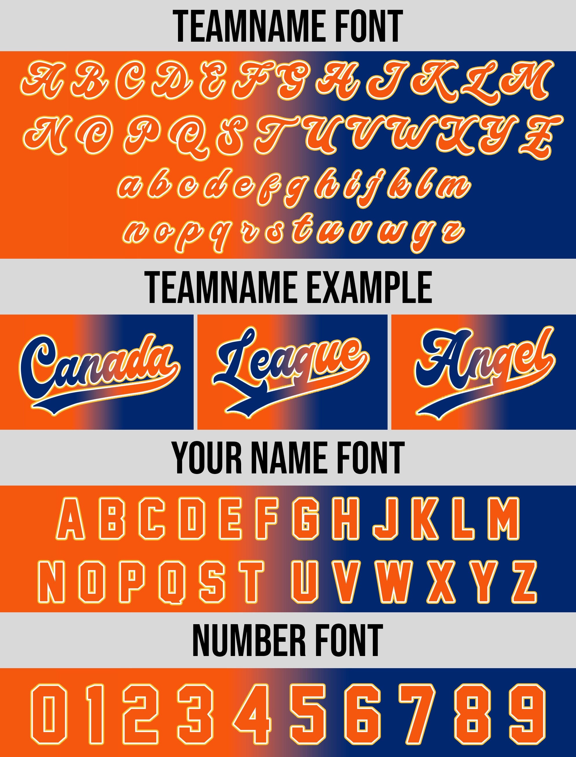Printed Gradient Custom Baseball Jersey with Teamname Name Number, Jersey Shirt for Men Women Youth Kid Gifts for Baseball Fan Navy Orange