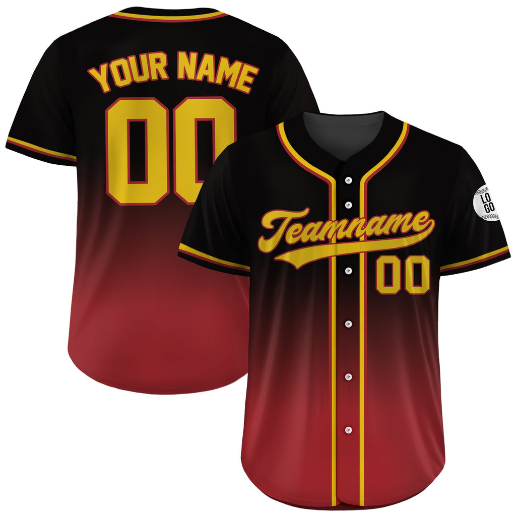 Personalized Team Name Number Baseball Jersey For Adult Kid Gradient, Custom Name Baseball Team Jersey Uniform For Baseball Fans Lovers