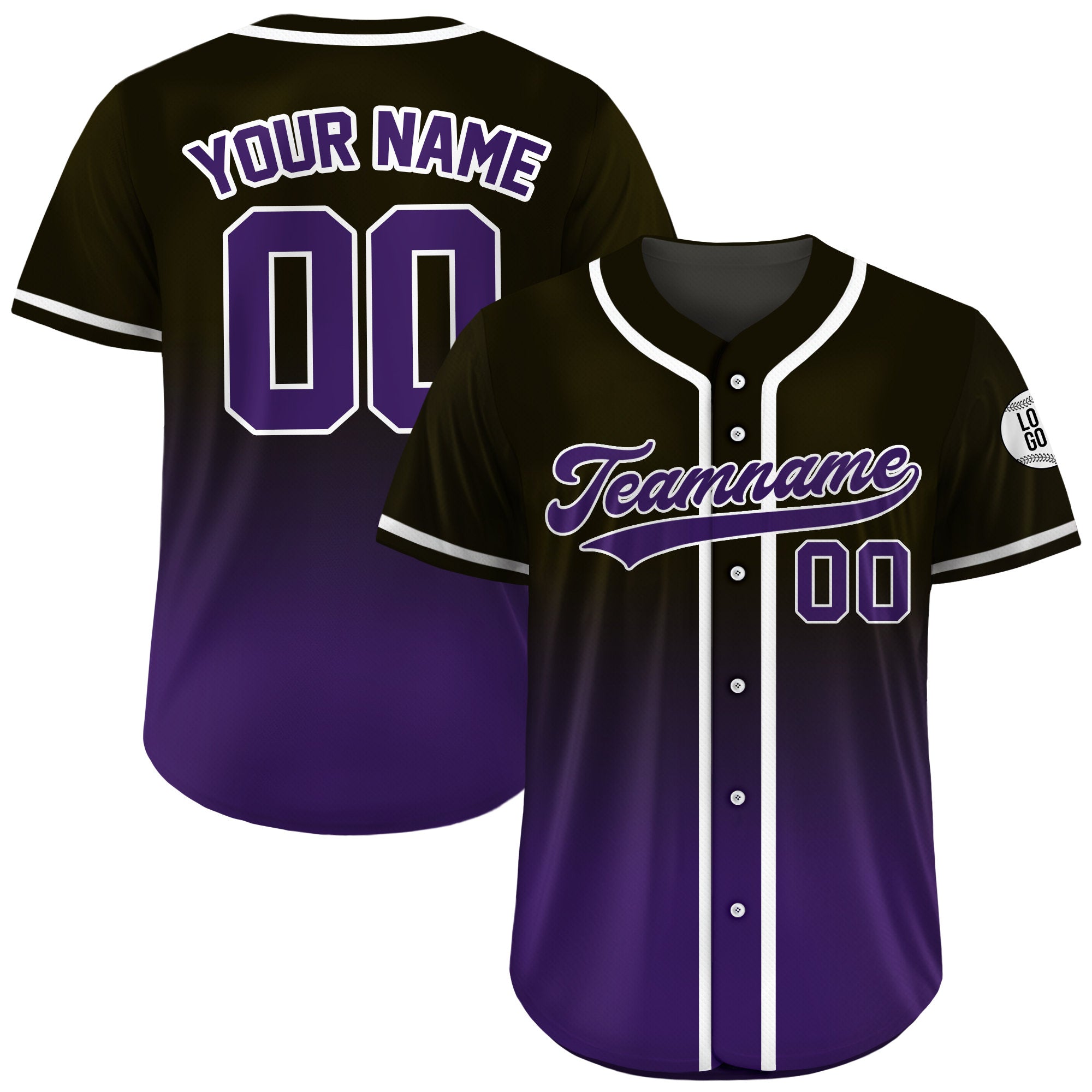 Personalized Team Name Number Baseball Jersey For Adult Kid Gradient, Custom Name Baseball Team Jersey Uniform For Baseball Fans Lovers