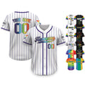 Custom LGBTQ Pride Month Baseball Jersey with Teamname Name Number, Personalized Rainbow Pride button down Jersey for LGBT