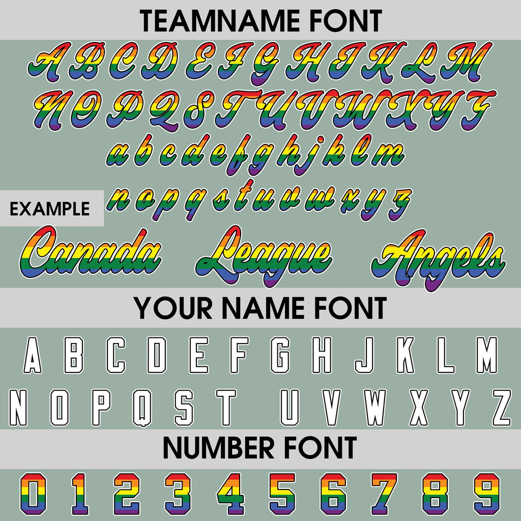 Custom LGBTQ Pride Month Baseball Jersey with Teamname Name Number, Rainbow Pride Jersey for LGBT, Personalized LGBT Team Baseball Jersey