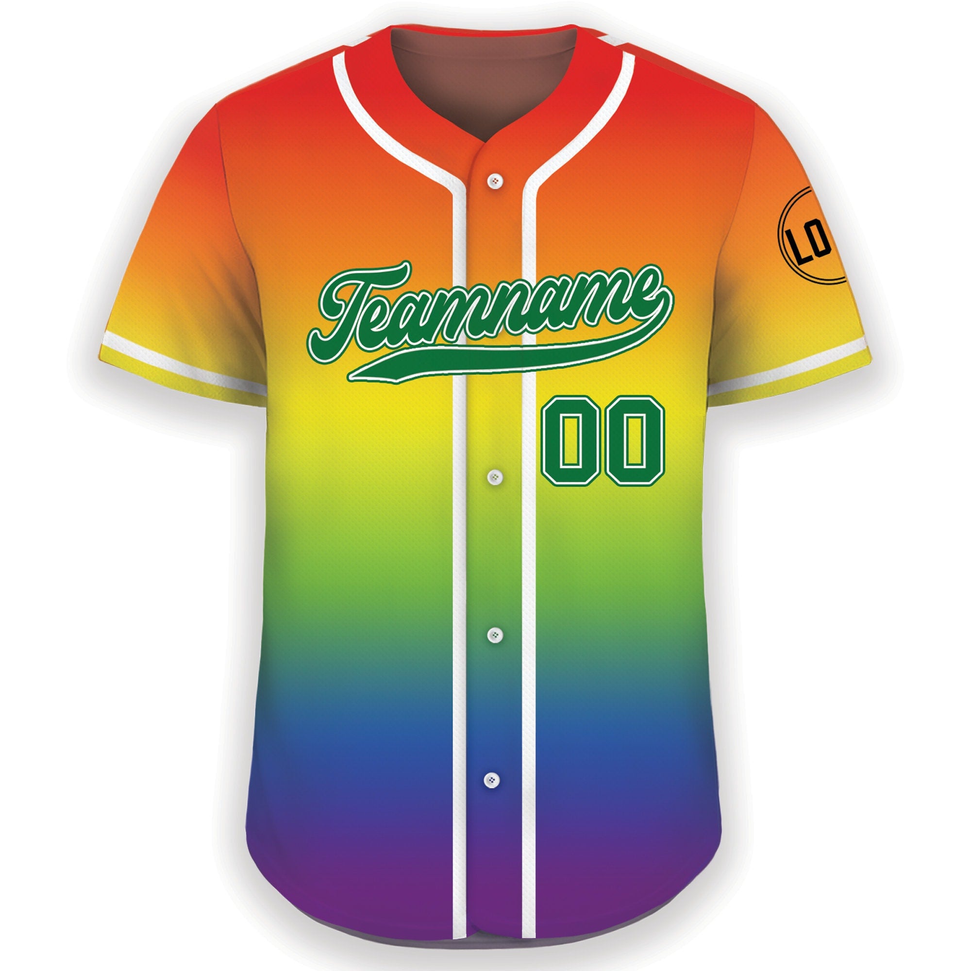 Custom Rainbow LGBTQ Pride Month Baseball Shirt, Custom Name Rainbow Pride Jersey for LGBT Lovers, Personalized LGBT Team Baseball Jersey