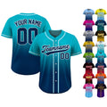 Custom Baseball Jersey Gradient with Teamname Name Number Logo, Personalized Jersey Shirt for Adult Kid, Gift for Baseball Fans Navy Blue