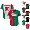 Personalization Baseball Jersey Mexico, Custom Team Name Number Mexican Jersey Shirt for Men Women Youth Kid Game Day Outfit For Mexico Fans