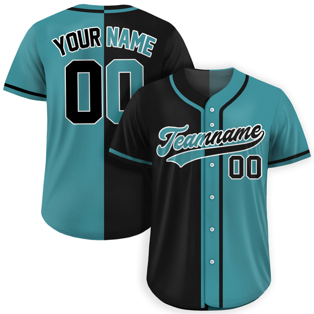 Custom Split Baseball Jersey For Adult Kid, Custom Team Name Number Logo Jersey, Personalized Baseball Jersey Uniform Split Black