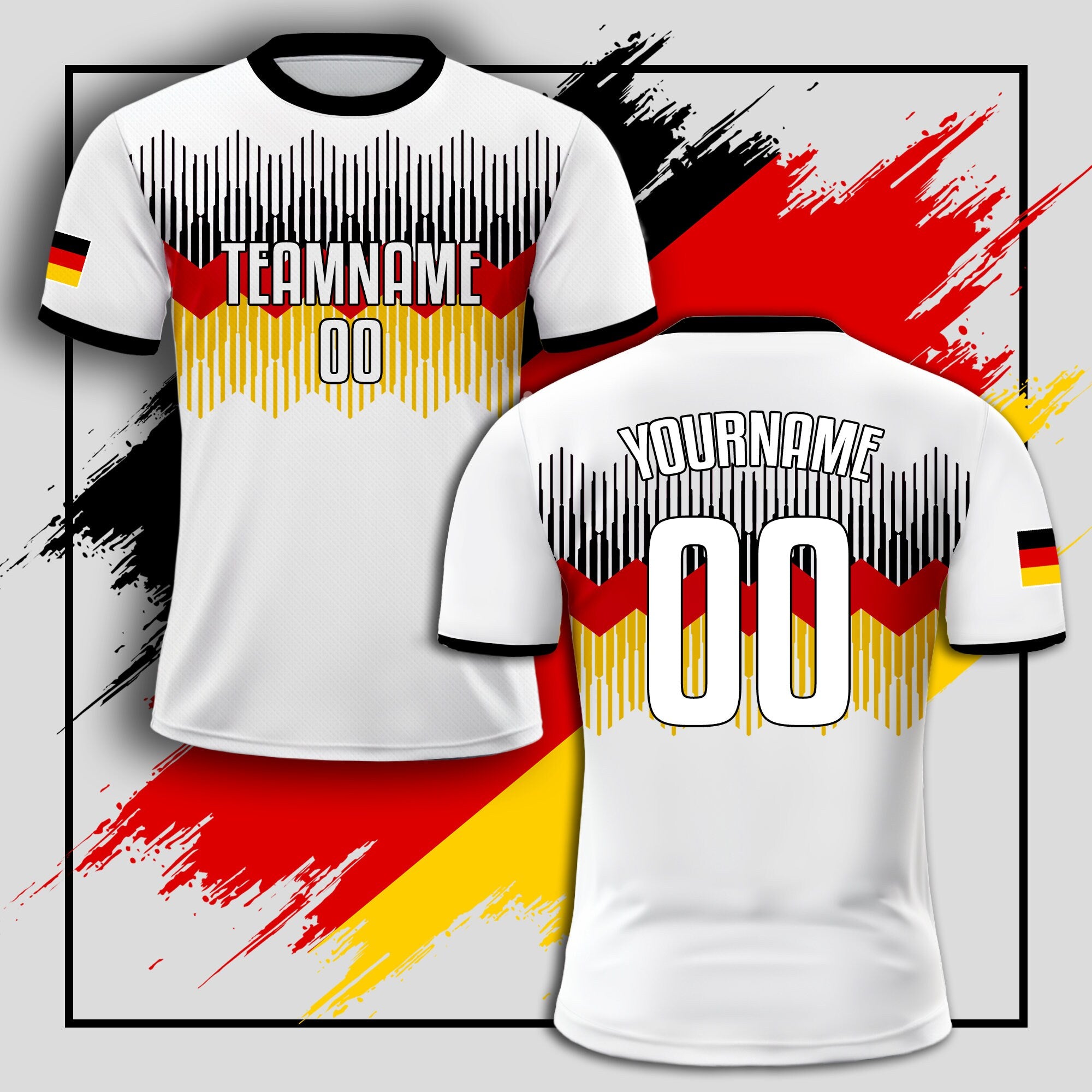 Custom Germany Soccer Jersey for Men Women Youth Kid Shirt for Fans Player, Personalized Name Number Logo, National Soccer Jersey Kid Shirt