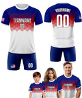Custom USA Soccer Jersey for Men Women Youth Kid Shirt for Fans Player, Personalized Name Number Logo Jersey Uniform, National Soccer Jersey