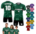 Custom Soccer Jersey for Men Women Youth Kid Team Uniform, Personalized Jersey with Team Name Logo Number, Green Soccer Jersey Sublimation