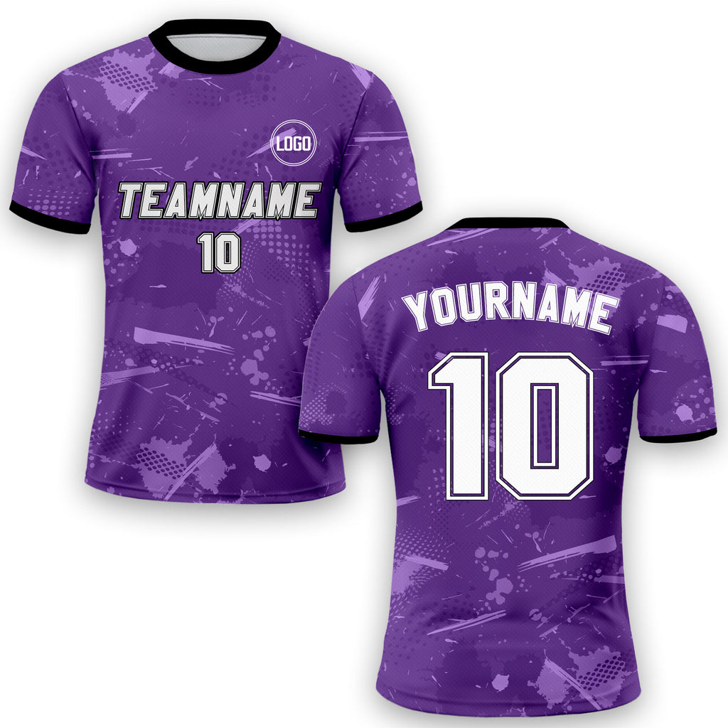 Custom Soccer Jersey for Men Women Youth Kid Team Uniform, Personalized Jersey with Team Name Logo Number, Purple Soccer Jersey Sublimation