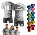 Custom Soccer Jersey for Men Women Youth Kid Team Uniform, Personalized Jersey with Team Name Logo Number, Custom Gray Soccer Jersey Shirt