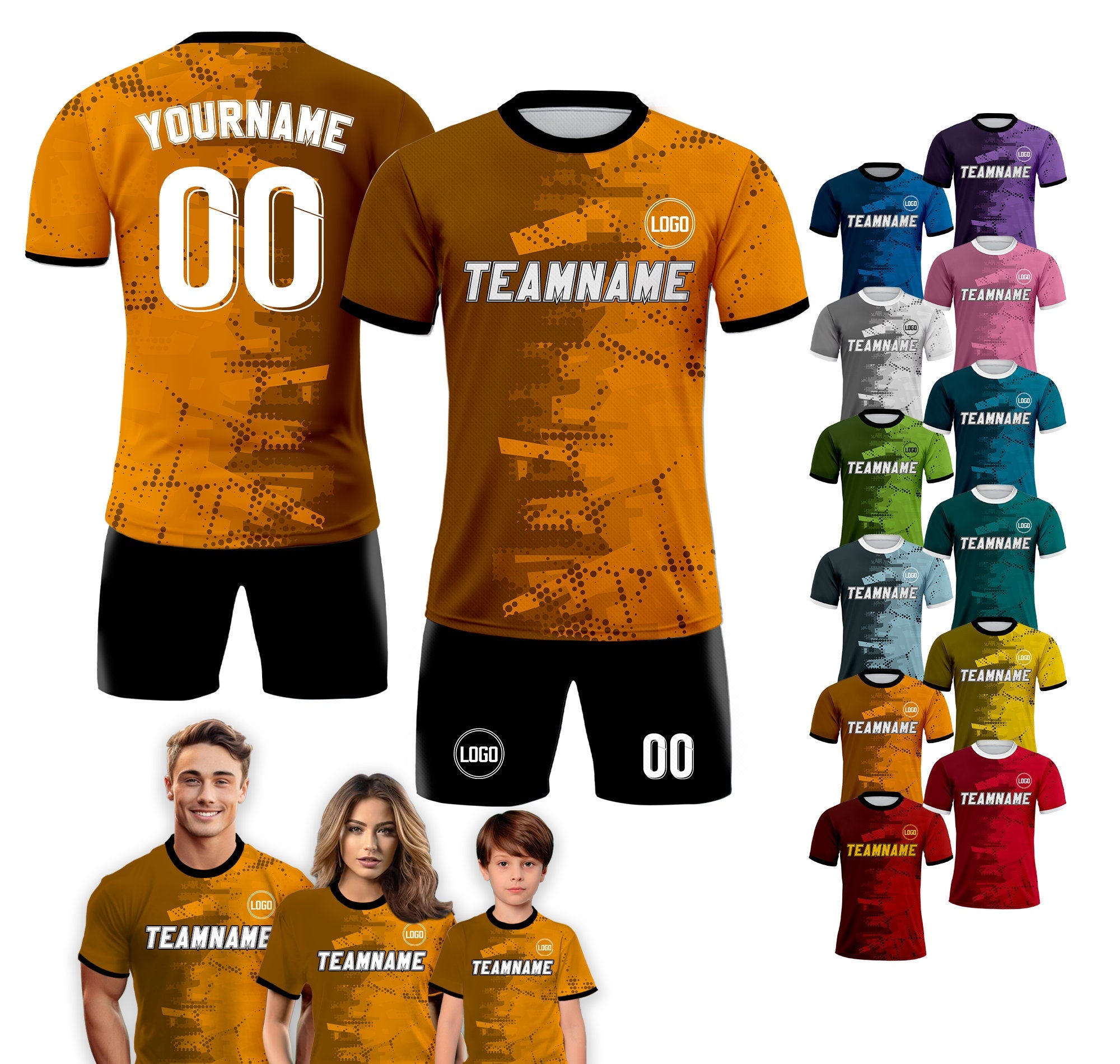 Custom Soccer Jersey for Men Women Youth Kid Team Uniform, Personalized Jersey with Team Name Logo Number, Custom Light Blue Soccer Jersey