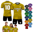 Custom Soccer Jersey for Men Women Youth Kid Team Uniform, Personalized Jersey with Team Name Number, Yellow Soccer Jersey Sublimation