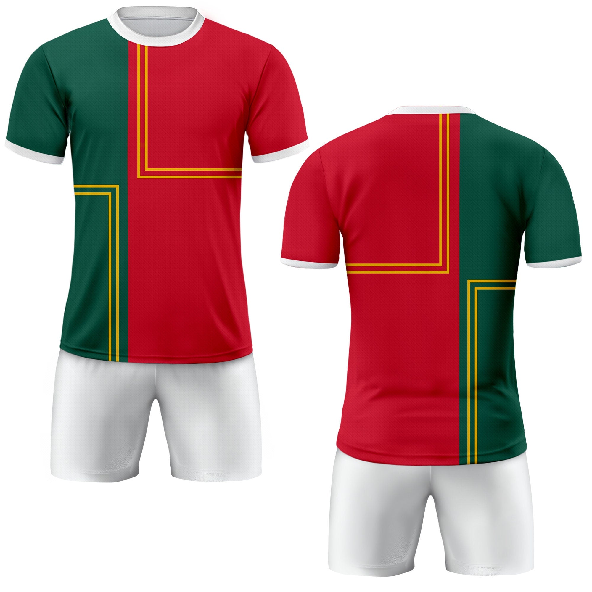 Custom Portugal Soccer Jersey for Men Women Youth Kid Uniform Shirt for Fan Player Personalized Name Number Logo National Team Soccer Jersey
