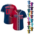 Custom Baseball Jersey Gradient with Teamname Name Number, Custom Jersey Shirt for Men Women Youth Kid, Gift for Baseball Fans Navy Red