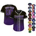 Gradient Custom Baseball Jersey with Team Name Number, Personalized Jersey Shirt for Men Women Youth Kid, Gifts for Baseball Fans
