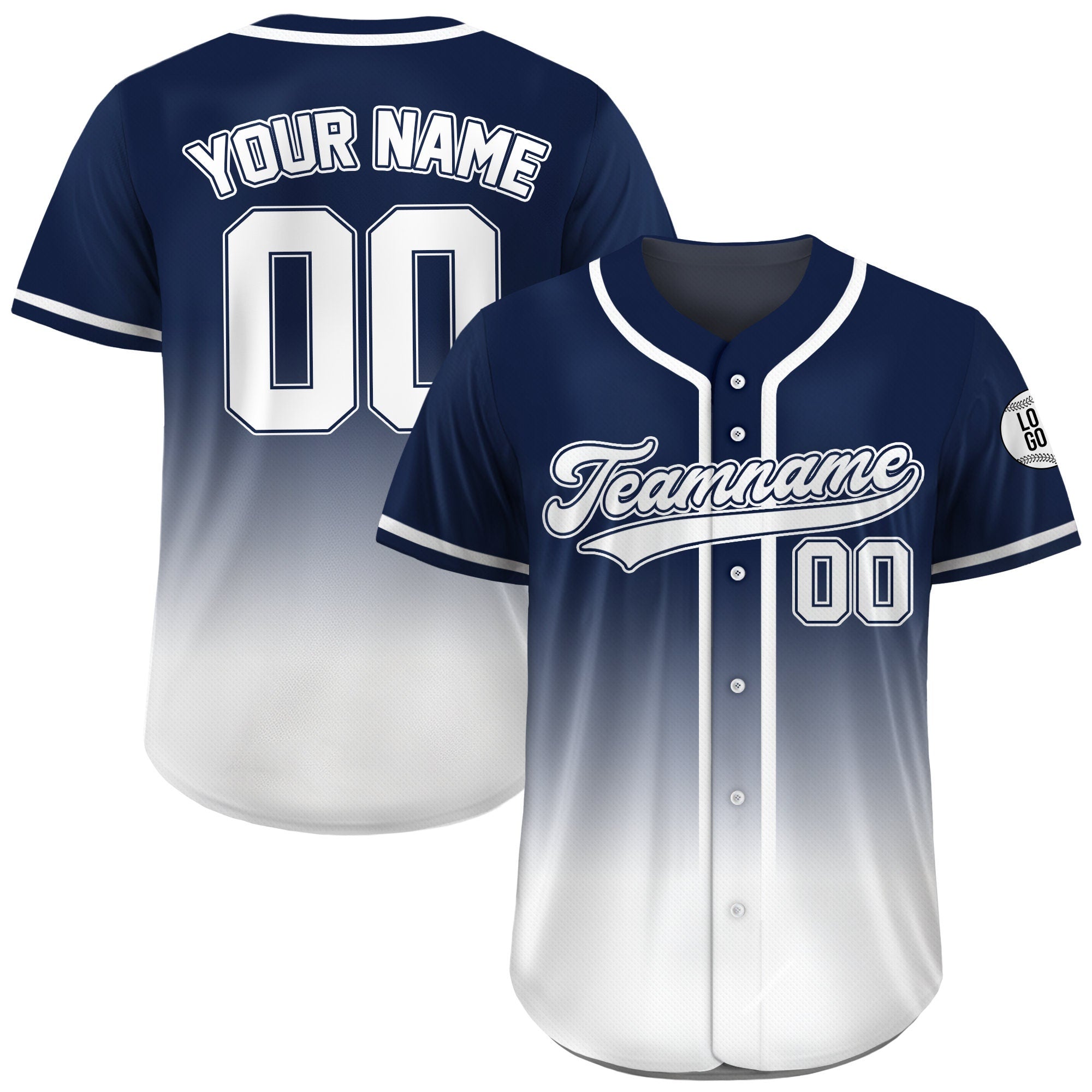 Personalized Team Name Number Baseball Jersey For Adult Kid Gradient, Custom Name Baseball Team Jersey Uniform For Baseball Fans Lovers