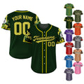 Custom Camo Baseball Jersey Custom Name Number Logo, Personalized Baseball Jersey For Adult Kid, Camouflage Baseball Uniform Forest Green