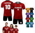 Custom Soccer Jersey for Men Women Youth Kid Team Uniform, Personalized Jersey with Team Name Number, Red Soccer Jersey Sublimation
