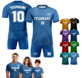 Custom Soccer Jersey for Men Women Youth Kid Team Uniform, Personalized Jersey with Team Name Number, Blue Soccer Jersey Sublimation