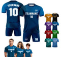 Custom Soccer Jersey for Men Women Youth Kid Team Uniform, Personalized Jersey with Team Name Number, Blue Navy Soccer Jersey Sublimation
