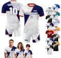 Personalized Jersey with Team Name Number, Custom Soccer Jersey for Adult Kid Team Uniform, Customized Soccer Jersey Sublimation Red Blue