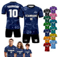 Custom Soccer Jersey for Men Women Youth Kid Team Uniform, Personalized Jersey with Team Name Logo Number, Navy Soccer Jersey Sublimation