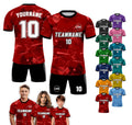 Custom Soccer Jersey for Men Women Youth Kid Team Uniform, Personalized Jersey with Team Name Logo Number, Red Soccer Jersey Sublimation
