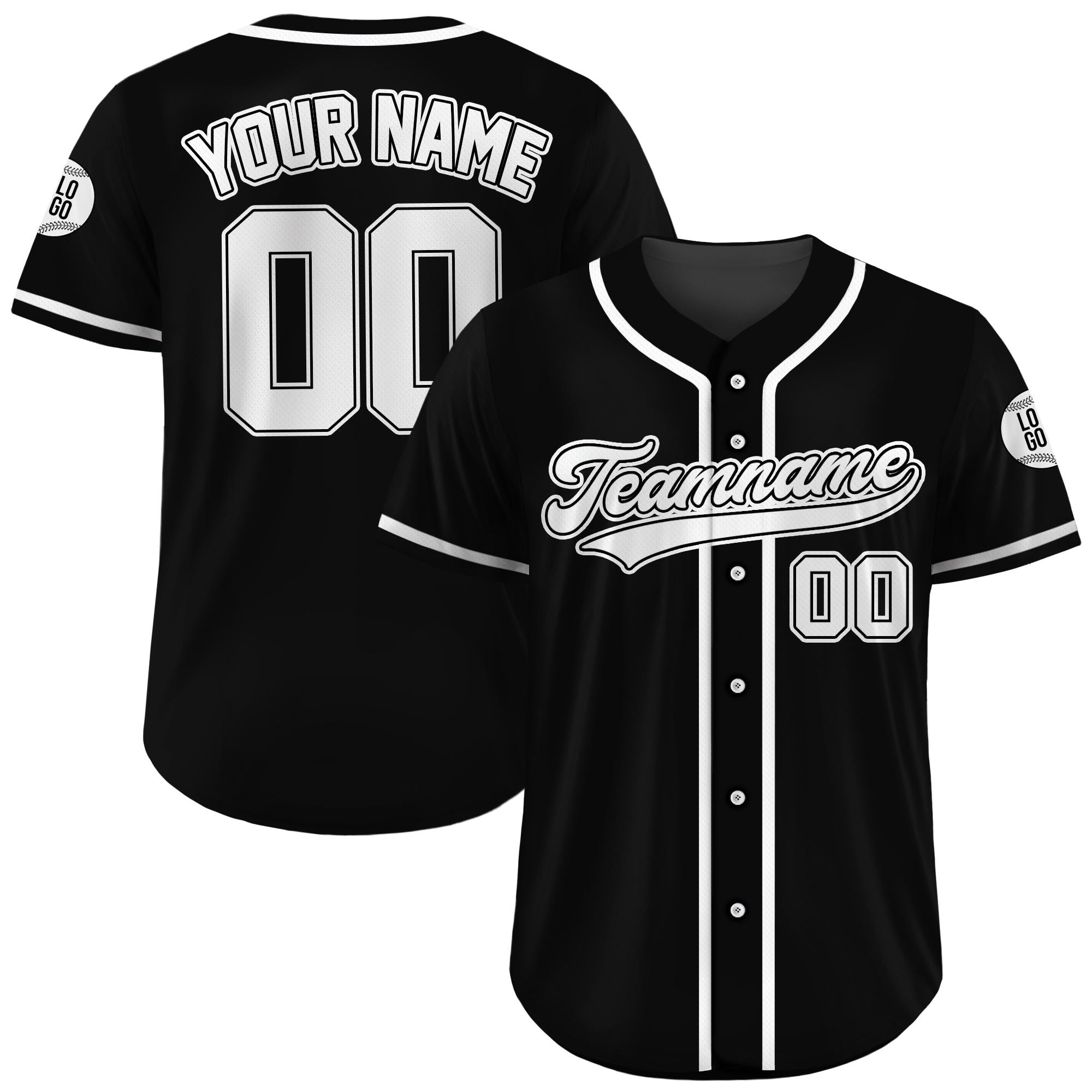 Custom Baseball Jersey, Custom Team Name Number Logo, Personalized Baseball Jersey For Adult Kid, Black Jersey Uniform For Baseball Lovers