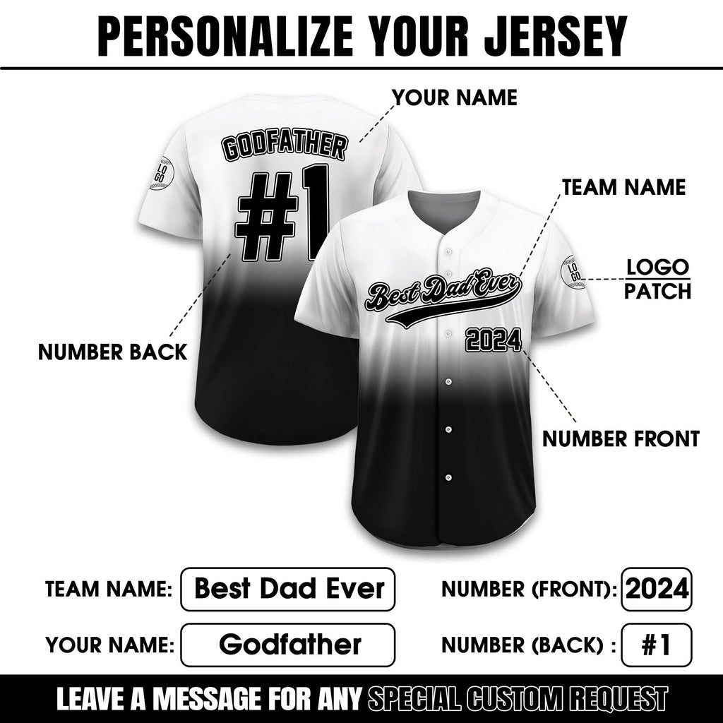 Custom Gradient Baseball Jersey, Custom Team Name Number Logo Shirt, Personalized Baseball Jersey For Adult Kid, Gradient Baseball Uniform