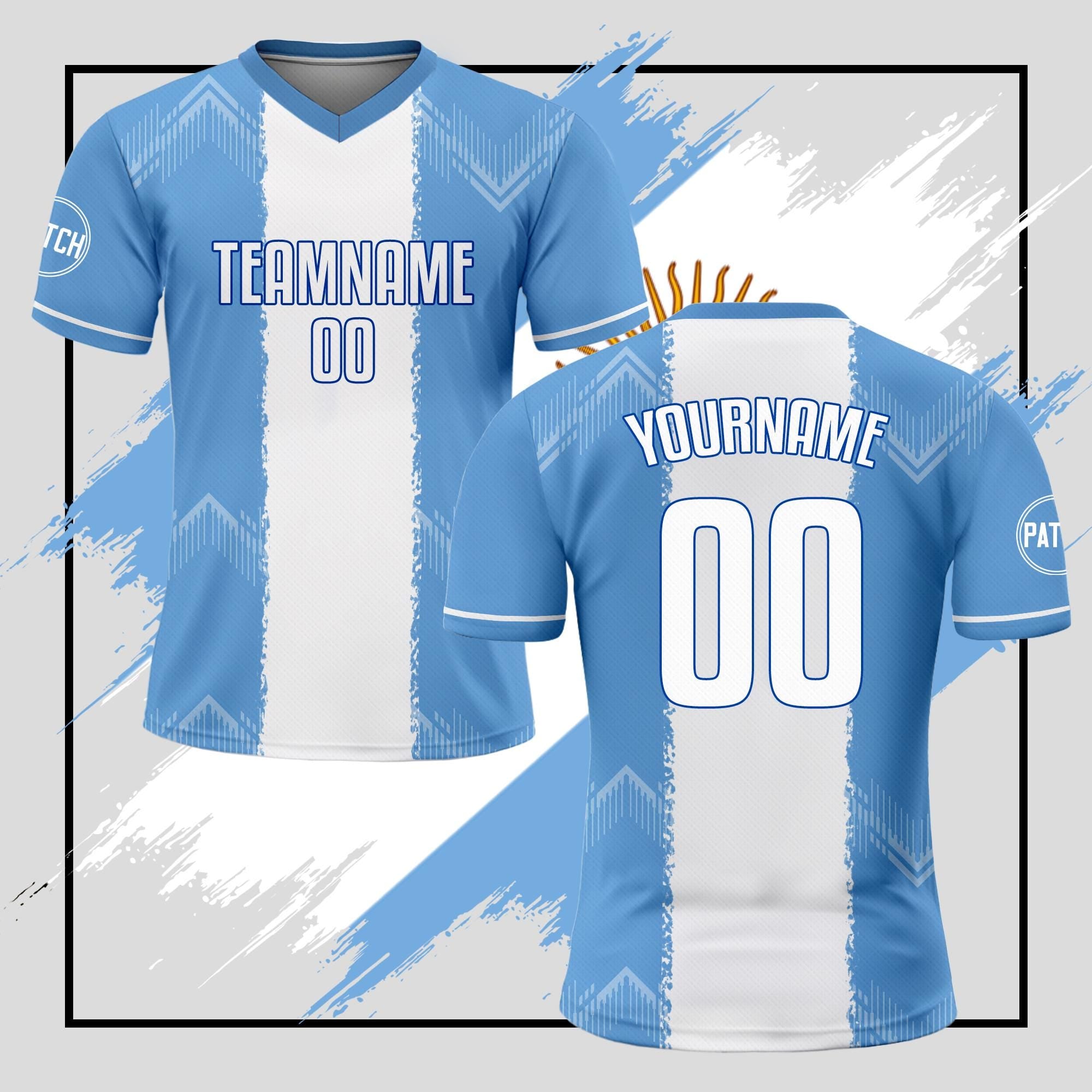 Custom Argentina Soccer Jersey for Men Women Youth Kid Shirt for Fans Player, Personalized Name Number Logo, National Soccer Jersey Kid