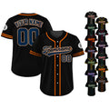 Custom Baseball Jersey Shirt, Custom Team Name Number, Personalized Baseball Jersey For Adult Kid, Black Orange Navy Baseball Jersey Uniform