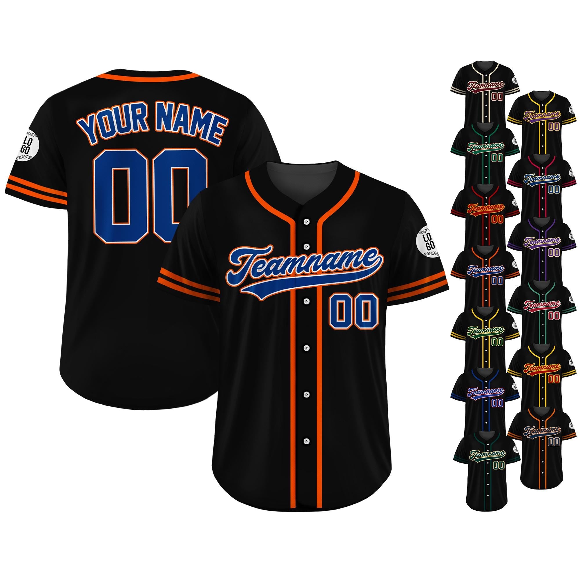 Custom Team Name Number Baseball Jersey Shirt, Personalized Baseball Jersey For Adult Kid, Retro Vintage Black Matching Uniform Street Style
