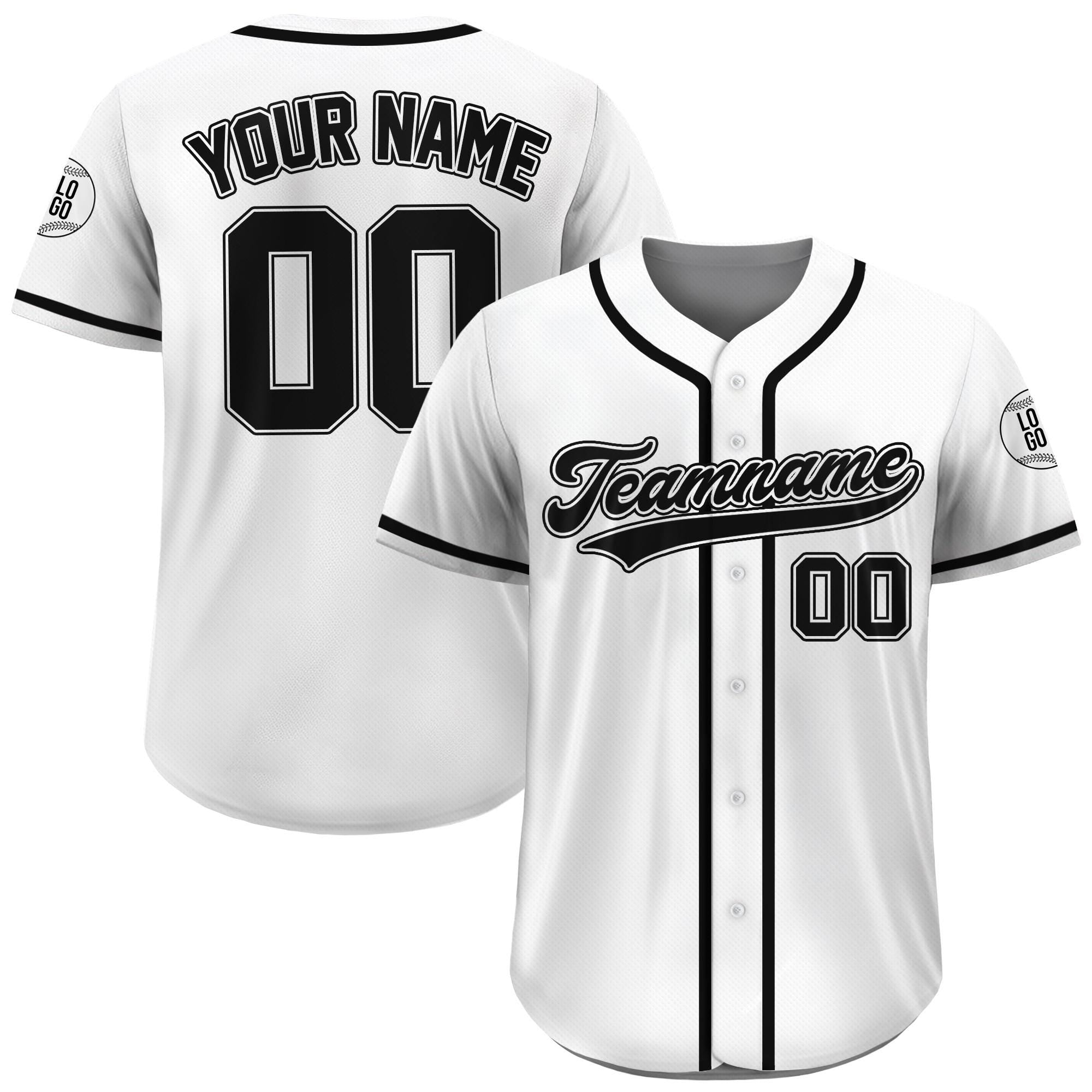 Custom Baseball Jersey, Custom Team Name Number Logo Jersey Shirt, Personalized Baseball Jersey For Adult Kid, White Baseball Jersey Uniform