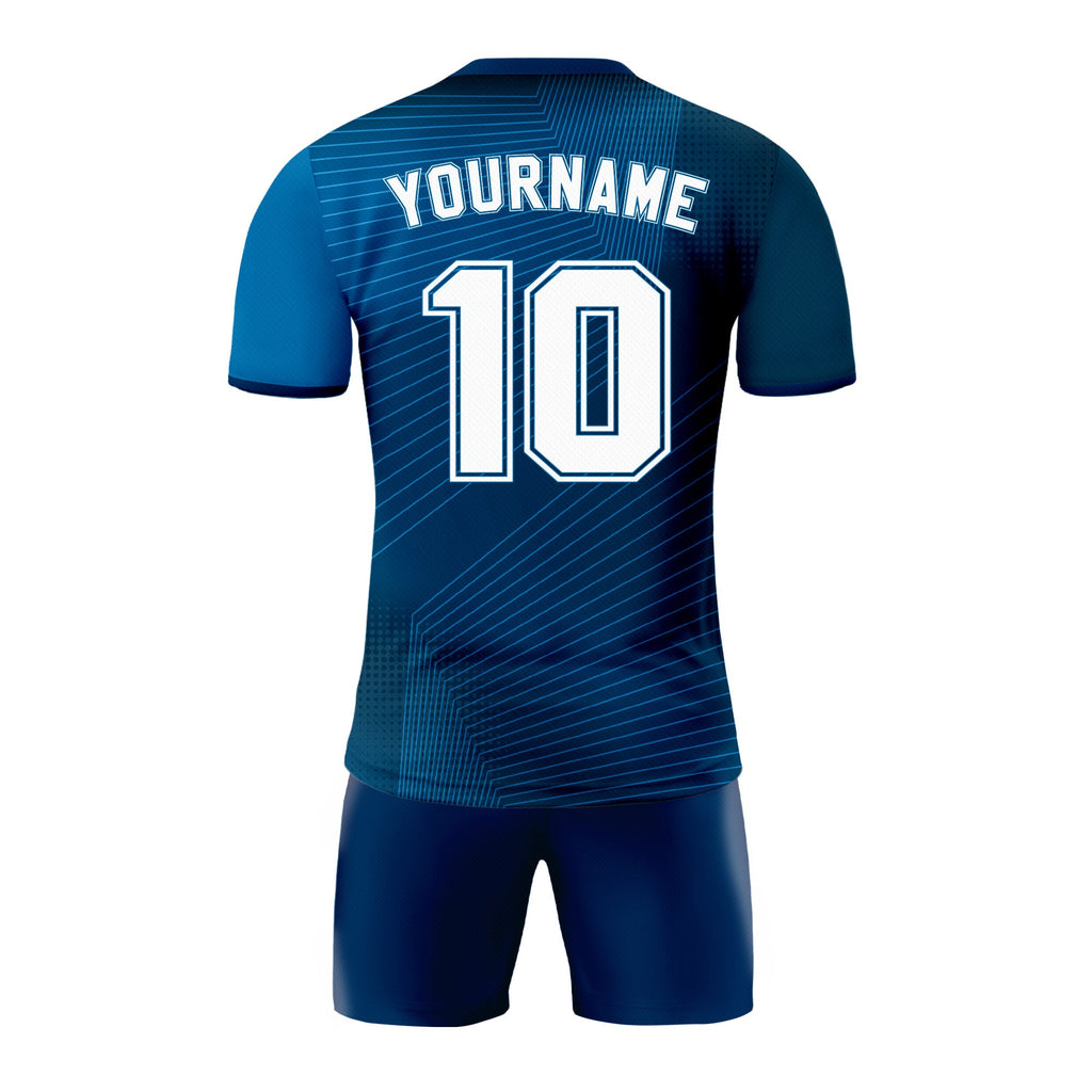 Custom Soccer Jersey for Men Women Youth Kid Team Uniform, Personalized Jersey with Team Name Number, Blue Navy Soccer Jersey Sublimation