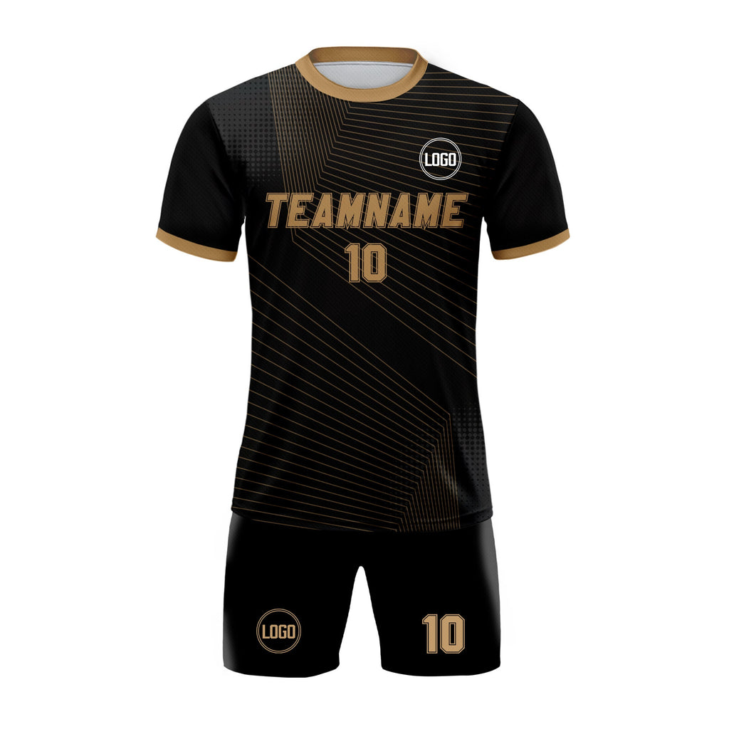 Personalized Jersey Soccer with Team Name Number, Custom Soccer Jersey for Men Women Youth Kid Team Uniform, Black Soccer Jersey Sublimation