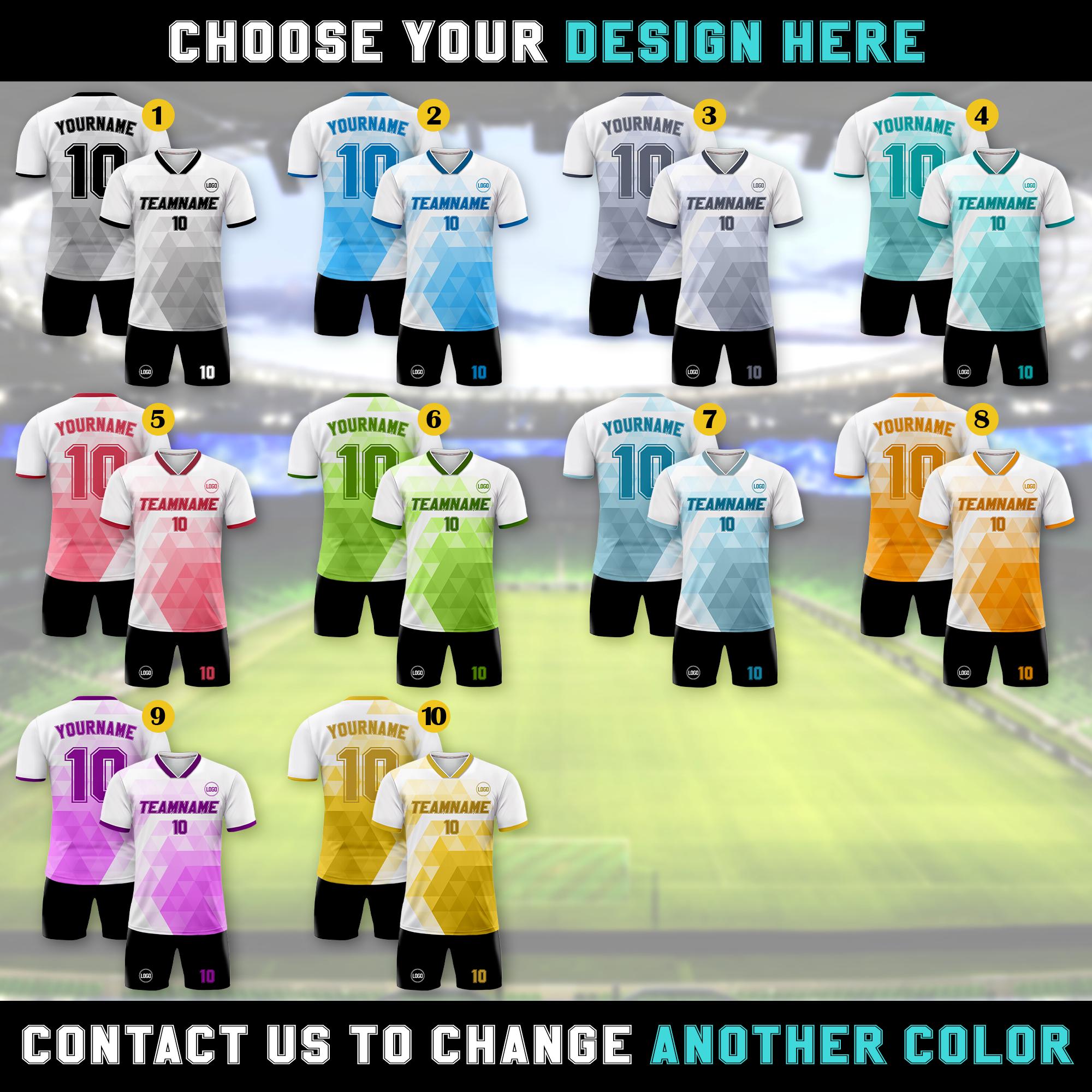 Custom Soccer Jersey for Adult Kid Team Uniform, Personalized Jersey with Team Name Number Logo, Black and White Soccer Sublimation Jersey