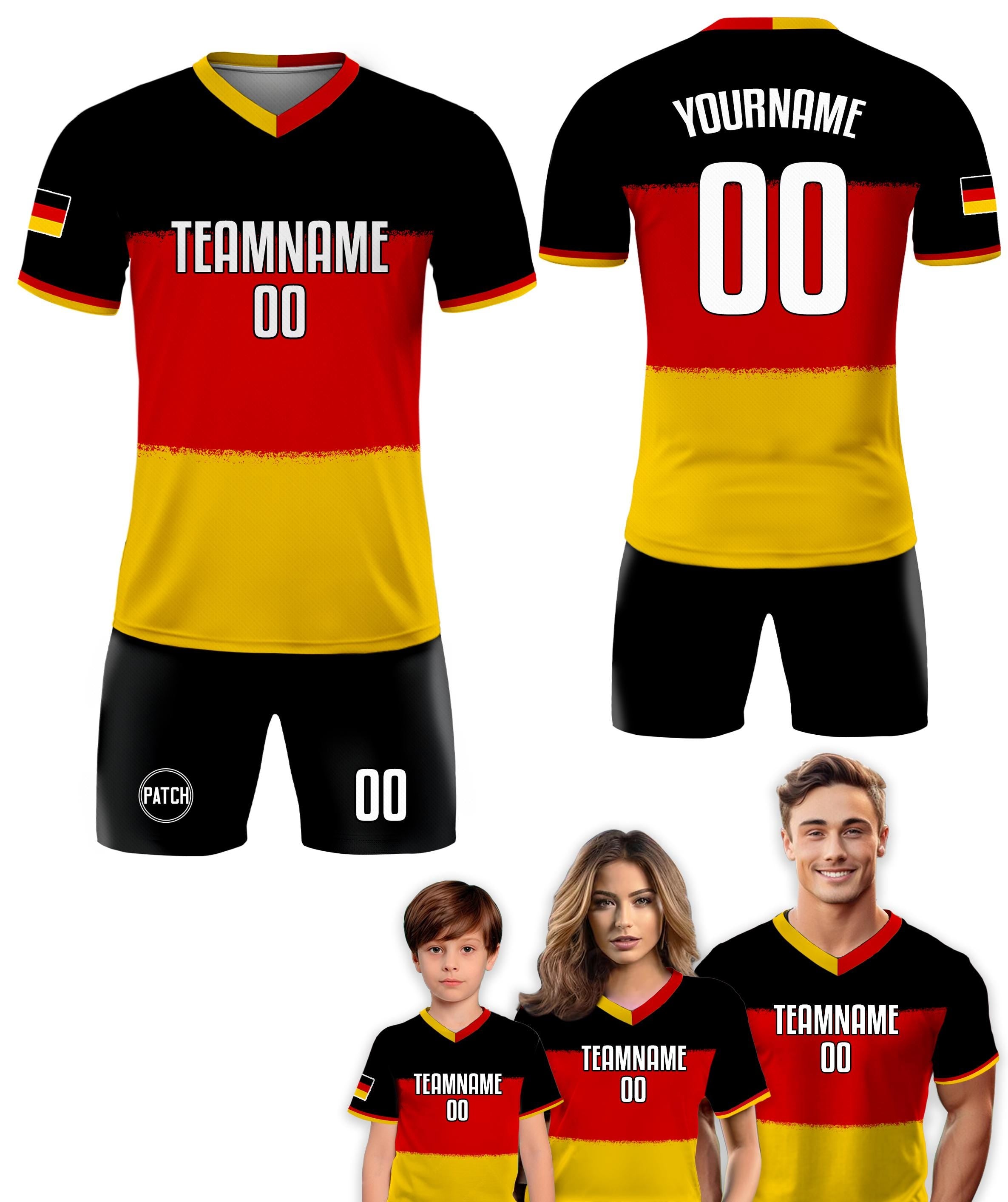 Custom Germany Soccer Jersey for Men Women Youth Kid Shirt for Fans Player, Personalized Name Number Logo, National Soccer Jersey Kid Shirt