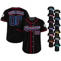 Custom Baseball Jersey Shirt, Custom Team Name Number, Personalized Baseball Jersey For Adult Kid, Black Red Navy Baseball Jersey Uniform
