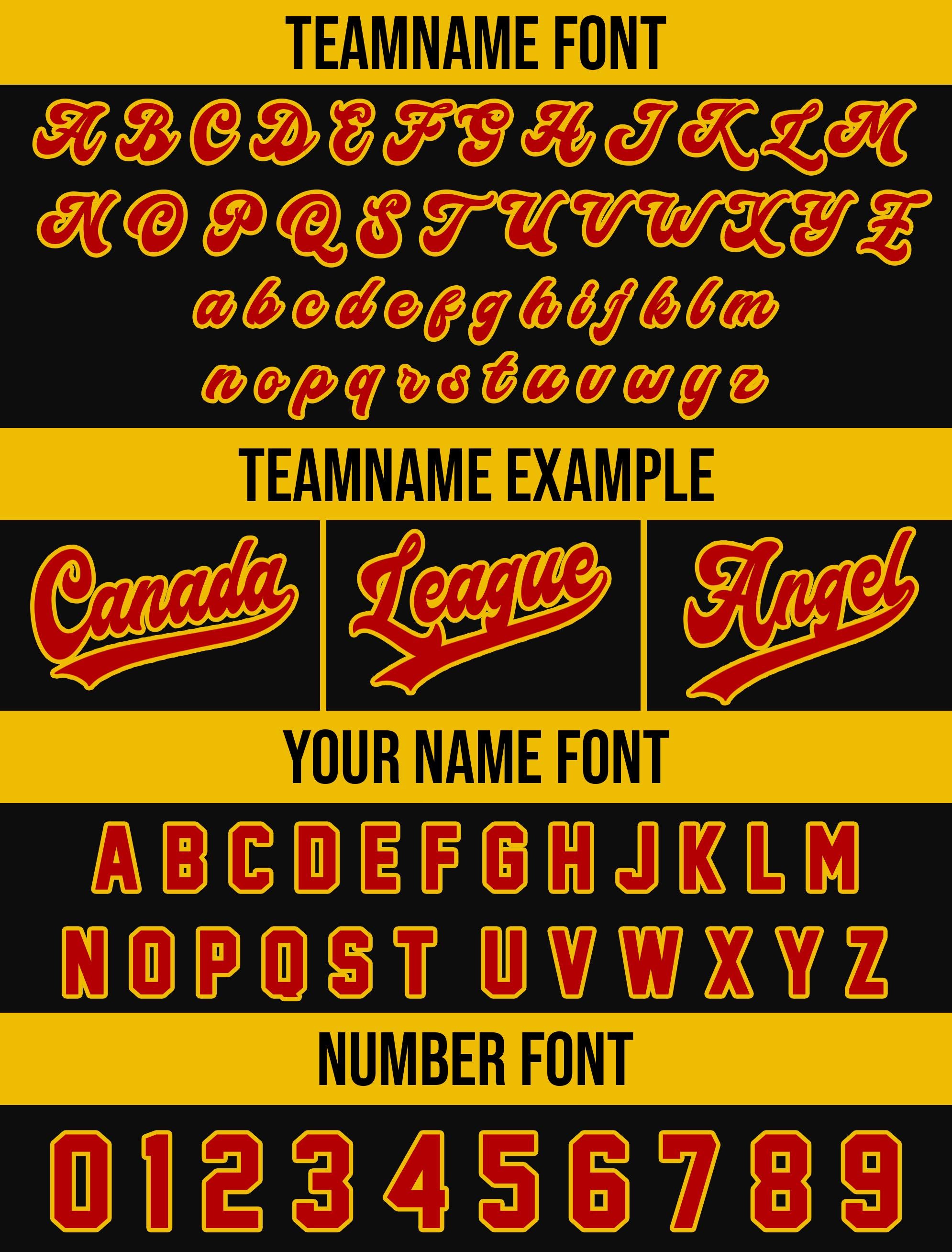 Custom Baseball Jersey Shirt, Custom Team Name Number, Personalized Baseball Jersey For Adult Kid, Black Red Yellow Baseball Jersey Uniform