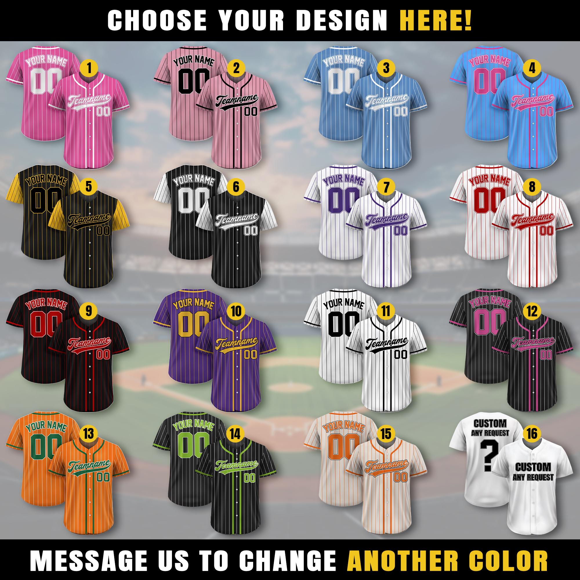 Custom Pinstripe Baseball Jersey, Custom Team Name Number Logo Shirt, Personalized Baseball Jersey For Adult Kid, Pinstripe Baseball Uniform