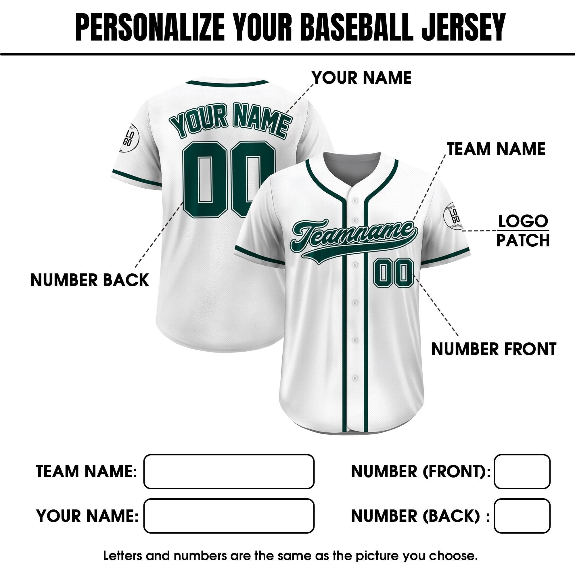 Custom Baseball Jersey, Custom Team Name Number Logo Jersey Shirt, Personalized Baseball Jersey For Adult Kid, White Baseball Jersey Uniform