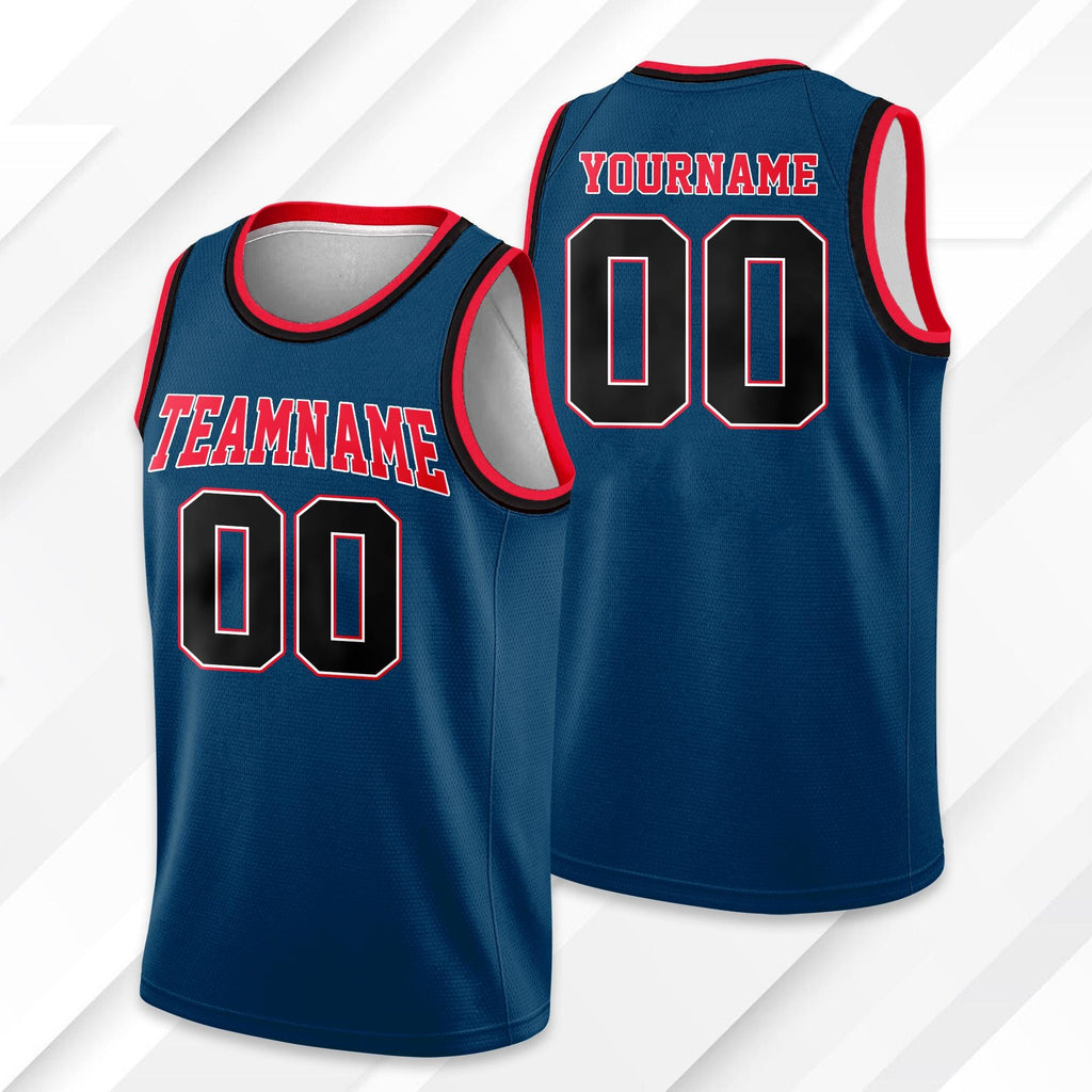 Custom Team Name & Number Basketball Jersey Tank Top For Adult Kid, Personalized Basketball Jersey Navy, Game Day Outfit For Basketball Fans