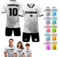 Custom Soccer Jersey for Adult Kid Team Uniform, Personalized Jersey with Team Name Number Logo, Black and White Soccer Sublimation Jersey