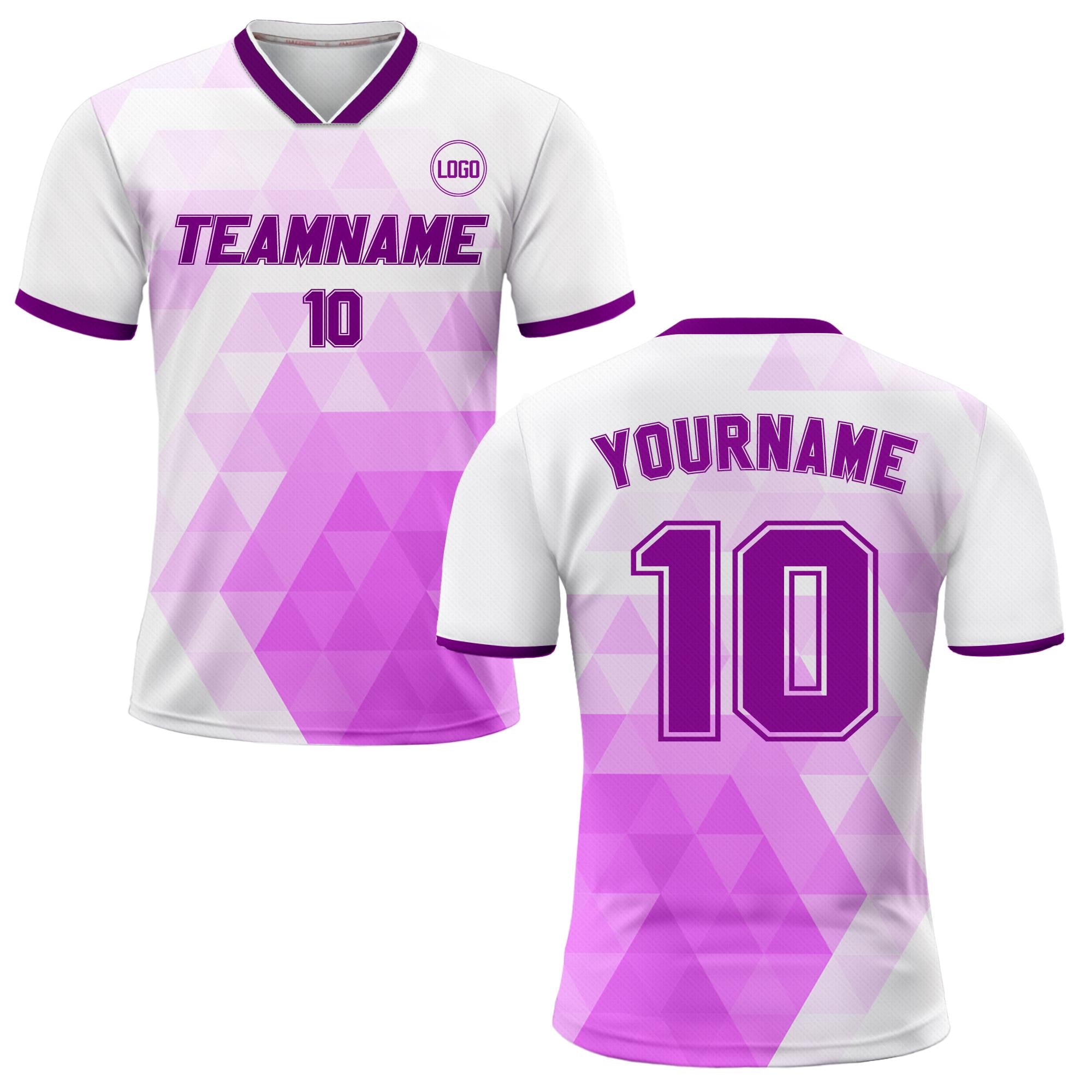 Custom Soccer Jersey for Adult Kid Team Uniform, Personalized Jersey with Team Name Number, Purple Toddler Soccer Sublimation Jersey Kinder
