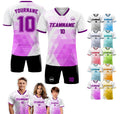 Custom Soccer Jersey for Adult Kid Team Uniform, Personalized Jersey with Team Name Number, Purple Toddler Soccer Sublimation Jersey Kinder